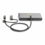 StarTech.com Hub USB-C a 2 porte con Ethernet e RS-232, dongle USB-C a USB-A collegato, 100W PD Pass-through, 2x USB-A 5Gbps, Gigabit Ethernet, RS232 seriale (FTDI)