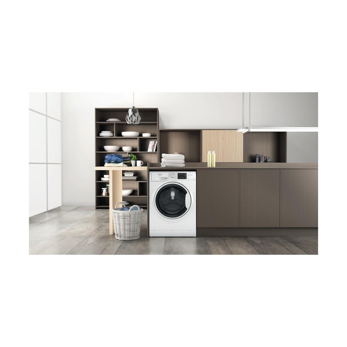 Hotpoint Active NDB 10736 WA IT Lavasciuga Libera Installazione Caricamento Frontale Classe D Bianco