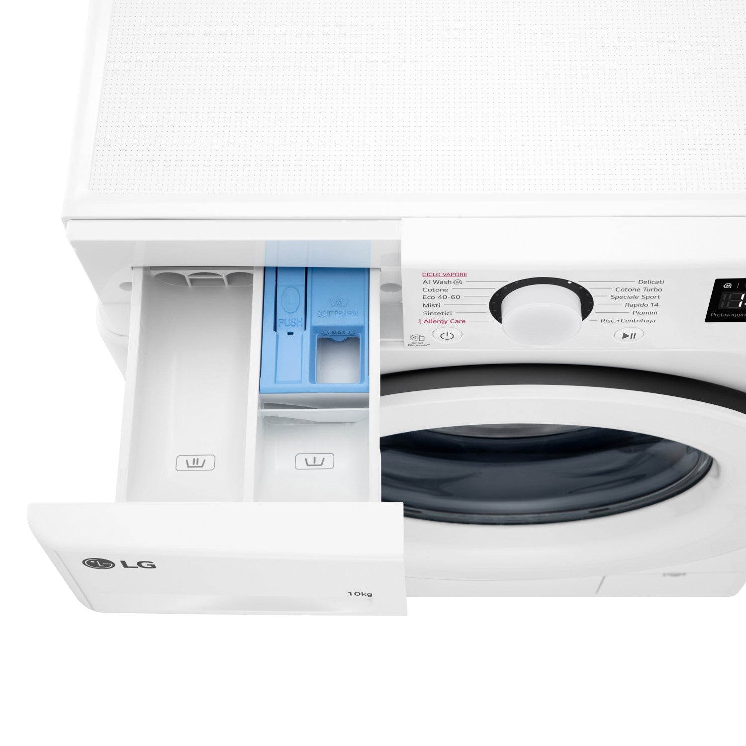 LG F4R3010NSWW Lavatrice 10kg AI DD Classe A 1400 giri Lavaggio a Vapore Bianco