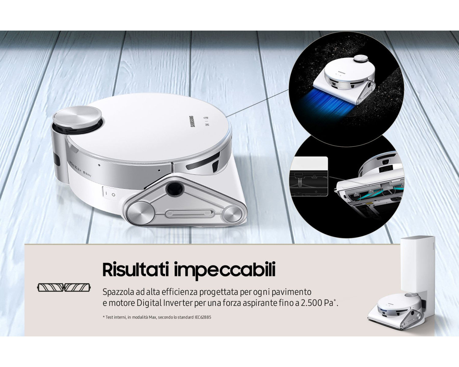 Samsung Robot Aspirapolvere Jetbot AI+ VR50T95735W Venduto come Grado C 8806092260085