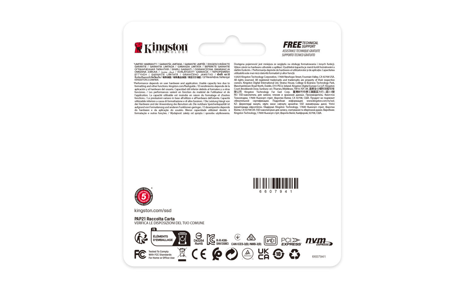 Kingston Technology 1000G NV3 M.2 2230 NVMe SSD