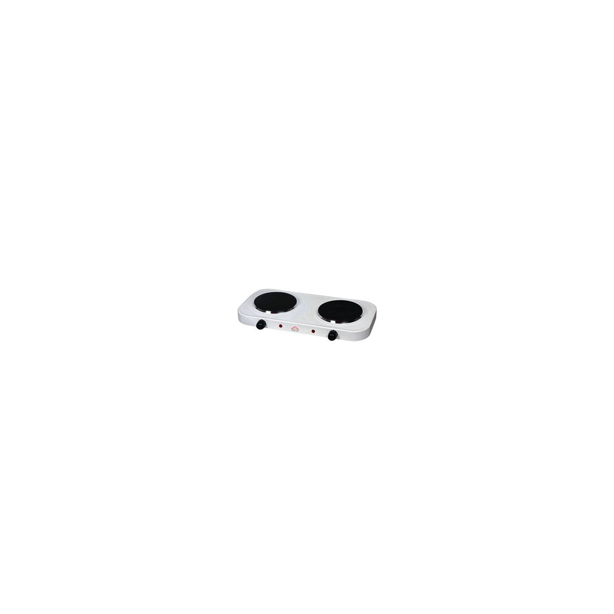 DCG Eltronic EKP2420 piano cottura Nero, Bianco Superficie piana Piastra sigillata 2 Fornelli