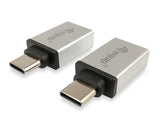 Equip 133473 adattatore per inversione del genere dei cavi USB Type C USB Type A Argento