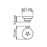 Gedy Portasapone Da Parete Serie Fuji FJ11 Acciaio Inox AISI 304 Con Contenitore In Vetro Satinato Finitura Spazzolata