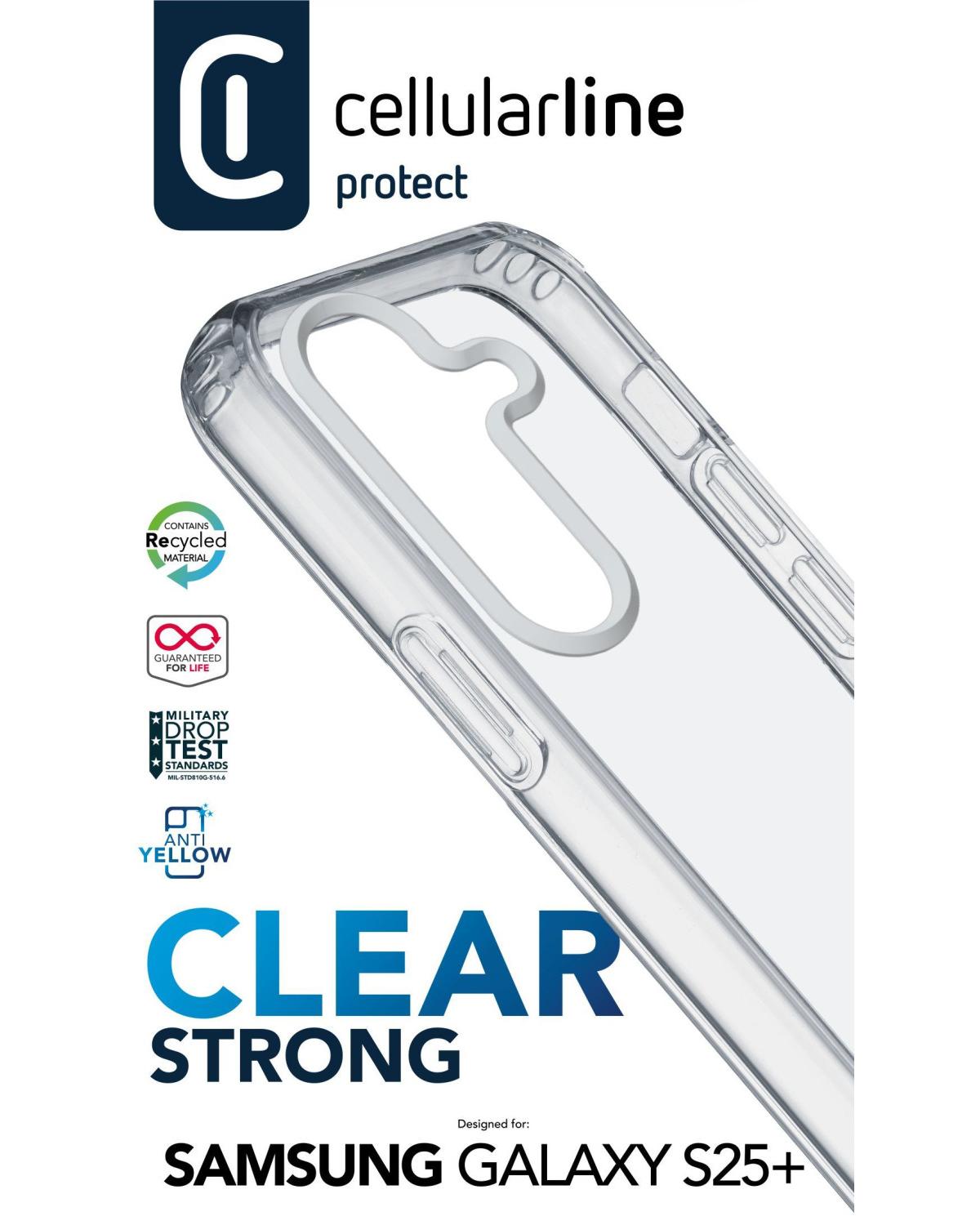 Cellularline Clear Strong Cover Galaxy S25 Trasparente