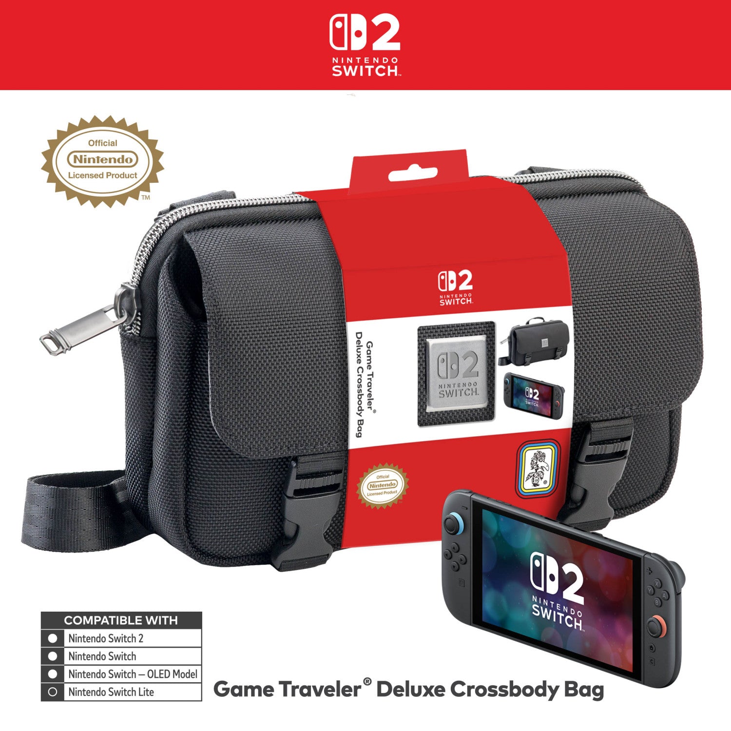 NACON MC17 Borsa da corriere Nintendo Nero