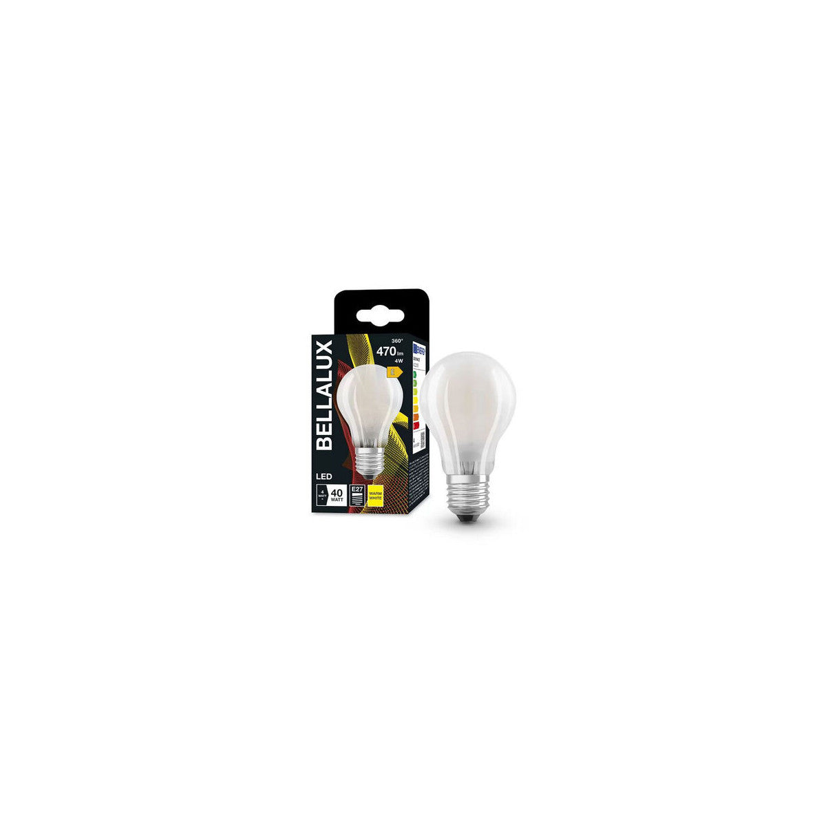 Bellalux Lampadina LED Classic A40 Filamento E27 4W 470lm 4000K Bianco Neutro Vetro Trasparente