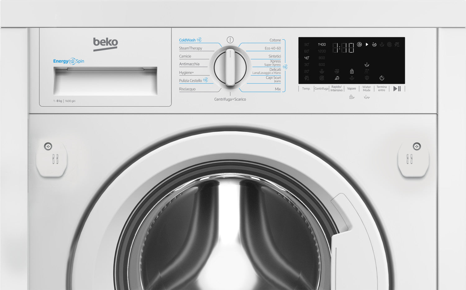 Beko b300 WIT8A4BW, Lavatrice da incasso Capacità 8kg, classe A, colore White, Motore Inverter BPM