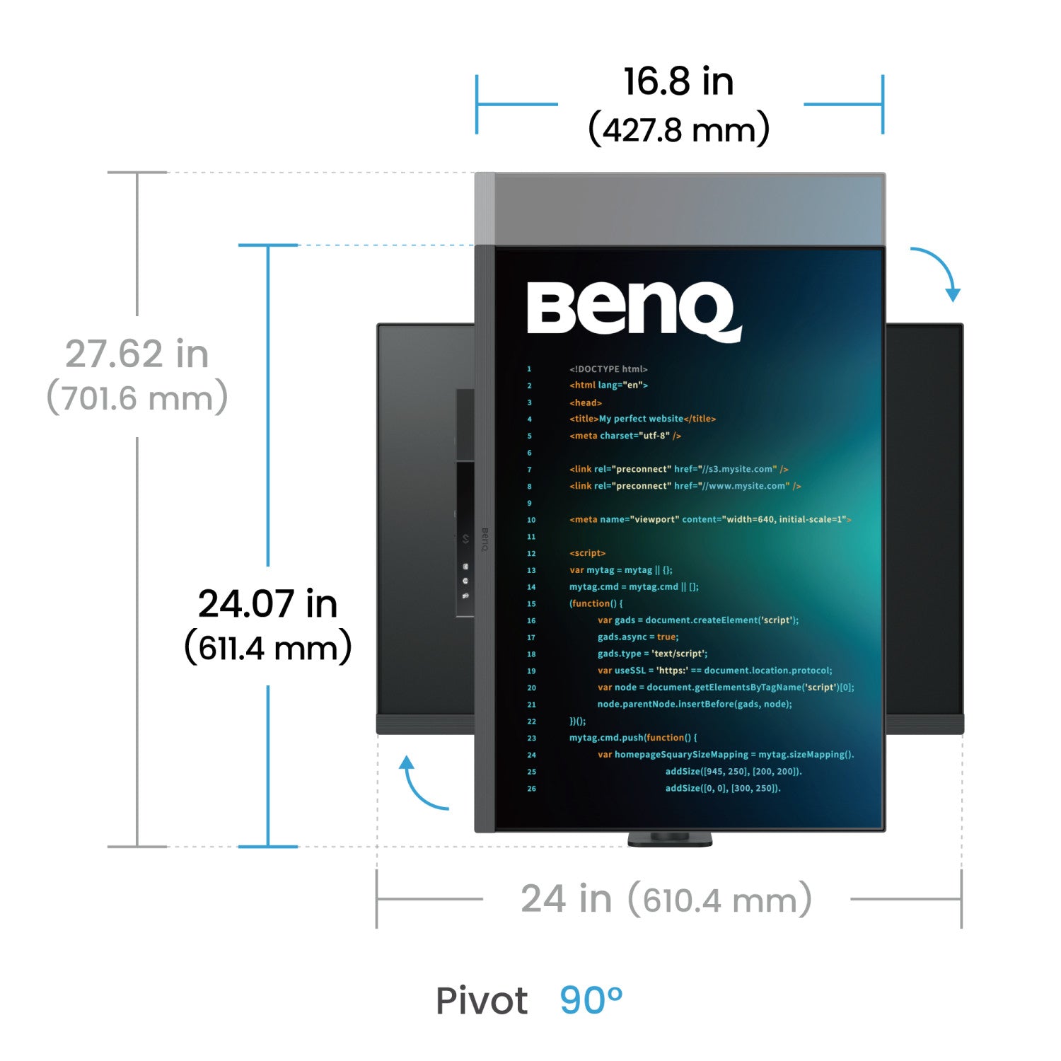 BenQ RD280UA Monitor PC 71,6 cm (28.2") 3840 x 2560 Pixel 4K Ultra HD Nero