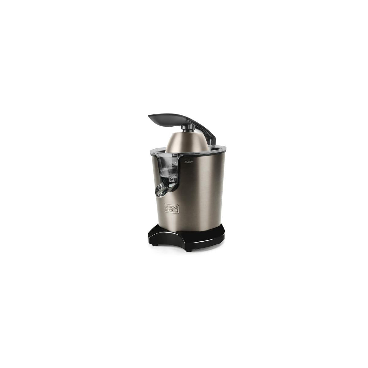 Black e Decker BXCJ350E Spremiagrumi Centrifuga 350 W Nero Acciaio Inossidabile