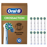 Oral-B Pro Cross Action Testine Di Ricambio Per Spazzolino Elettrico - Bianco - 10 Pezzi