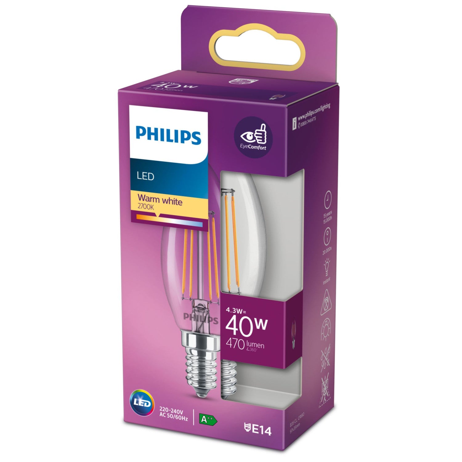 Philips 8718699763077 lampada LED 4,3 W F