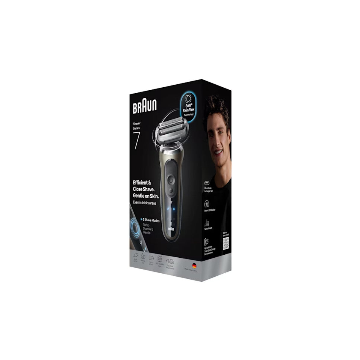 Braun Series 7 72-C1200s Trimmer Nero, Bronzo, Acciaio inox