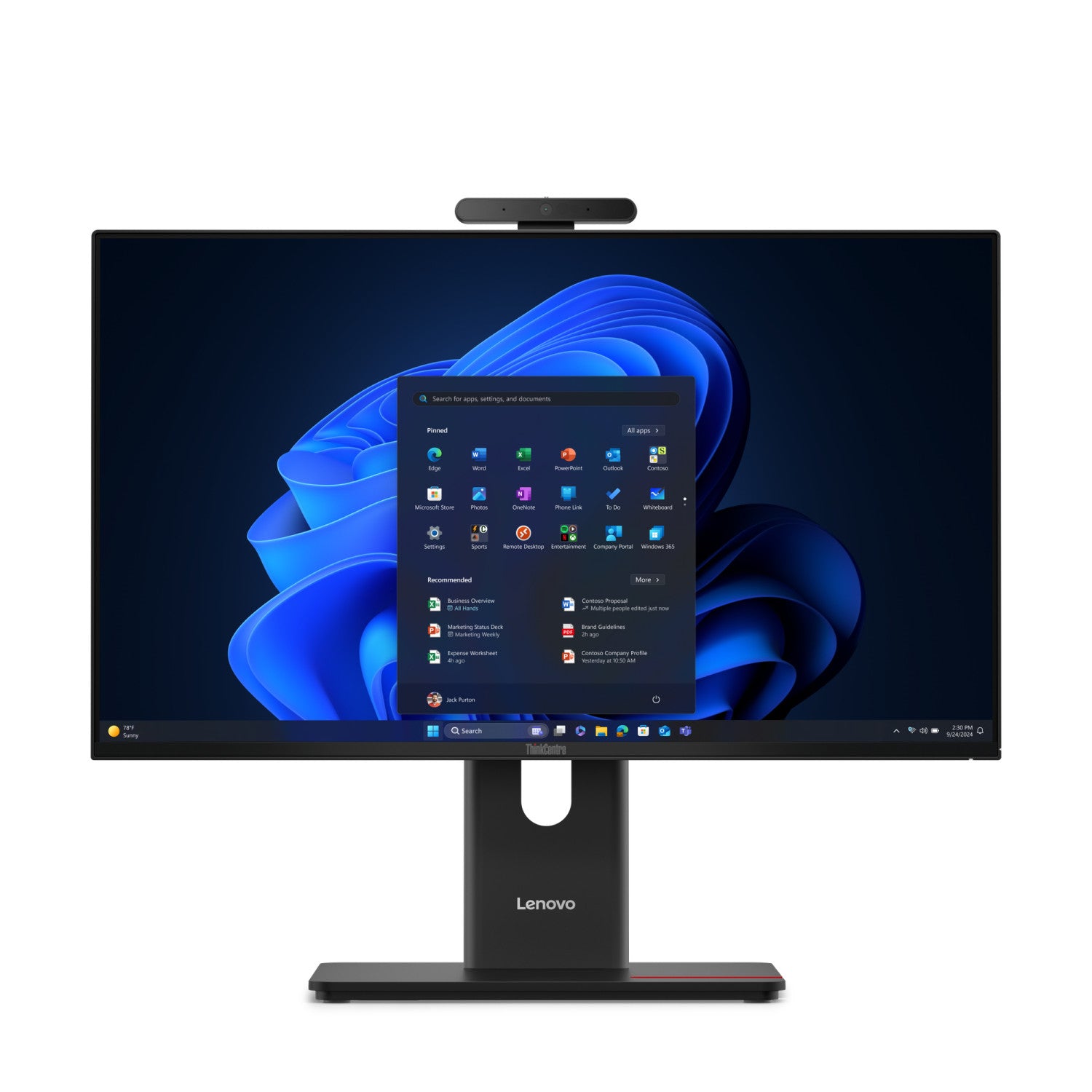 Lenovo ThinkCentre M70a Gen 6 Intel Core Ultra 5 225T 60,5 cm (23.8pollici) 1920 x 1080 Pixel PC All-in-one 16 GB DDR5-SDRAM 512 GB SSD Windows 11 Pro Wi-Fi 6E (802.11ax) Nero