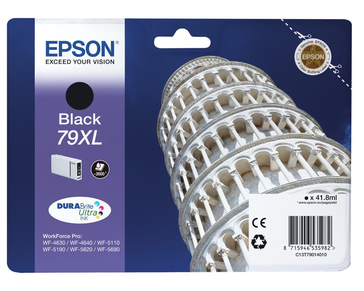 Epson C13T79014010 Cartuccia Ink Jet per WF5110DW Torre di Pisa Nero