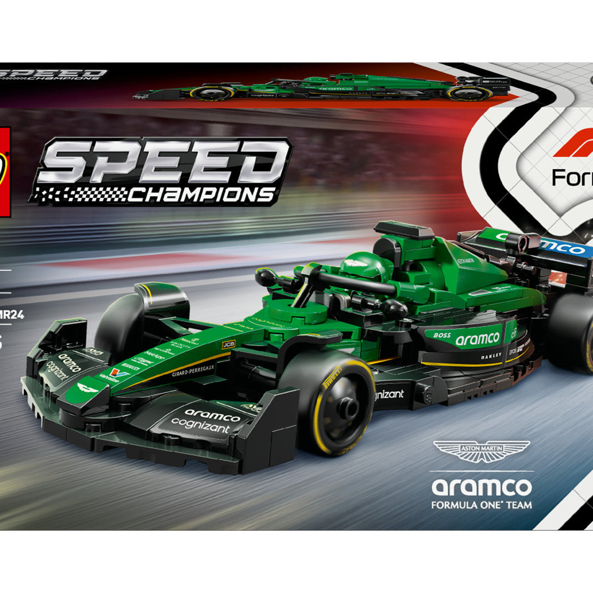 LEGO Speed Champions Aston Martin Aramco F1 AMR24 Auto da Corsa 269 Pezzi 10