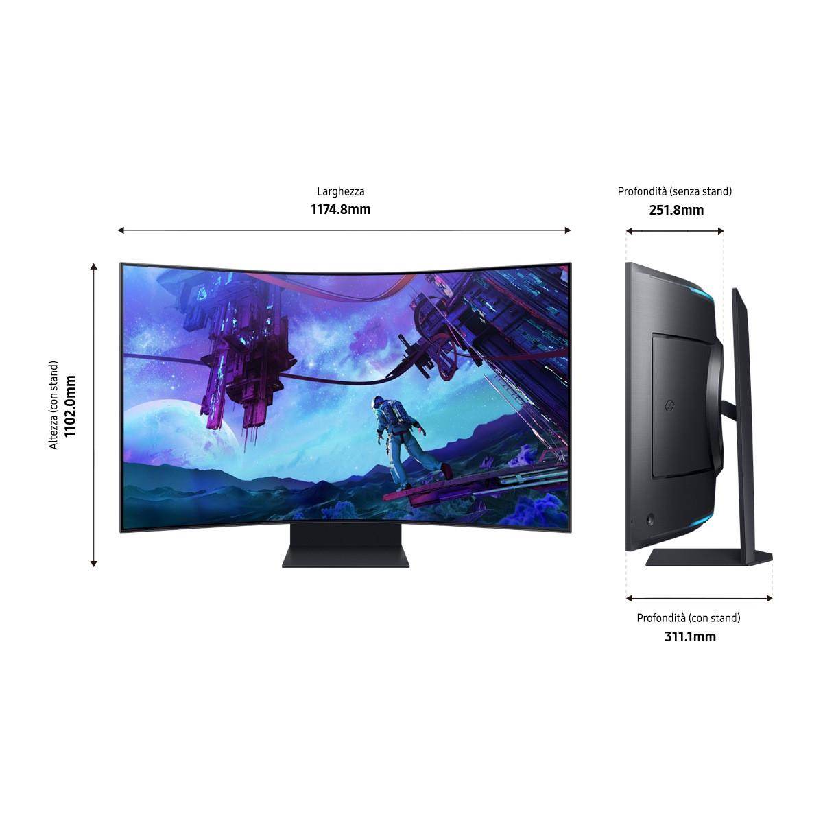 Samsung Odyssey S55CG970NU Monitor PC 139,7 cm (55") 3840 x 2160 Pixel 4K Ultra HD LED Nero