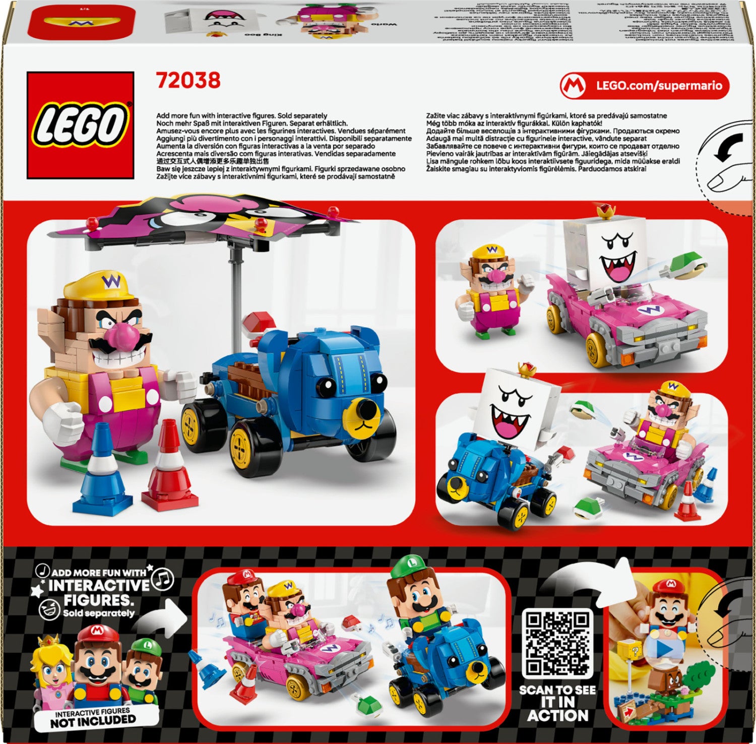 LEGO Super Mario Mario Kart Wario e Re Boo 512 Pezzi Set 72038 Età 8