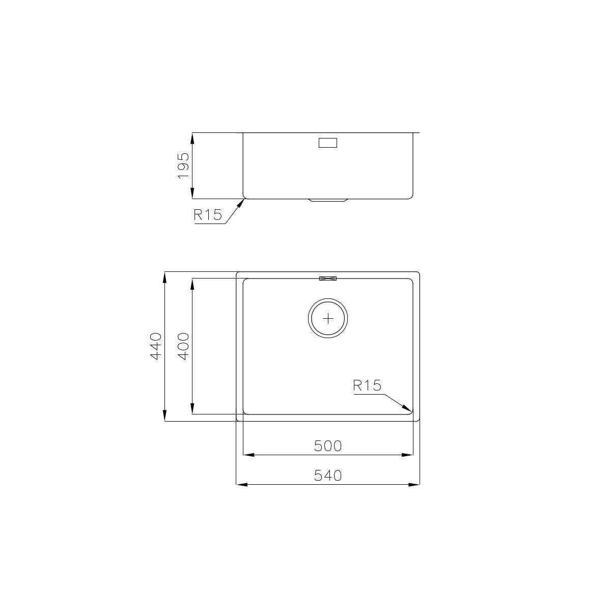 Foster 2155050 lavello Rettangolare Acciaio inox