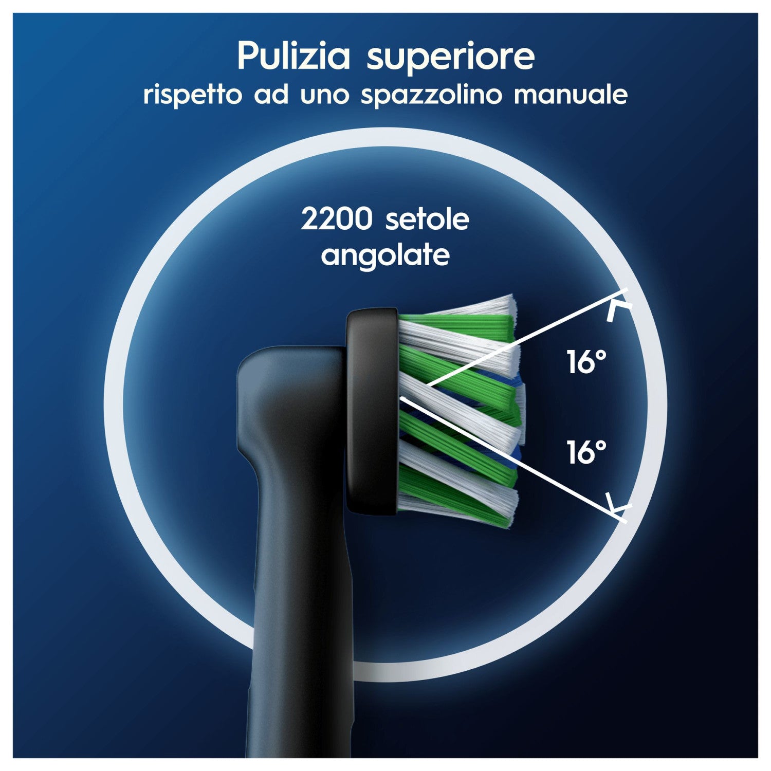 Oral-B Pro Cross Action 5 pz Testine di ricambio Nero