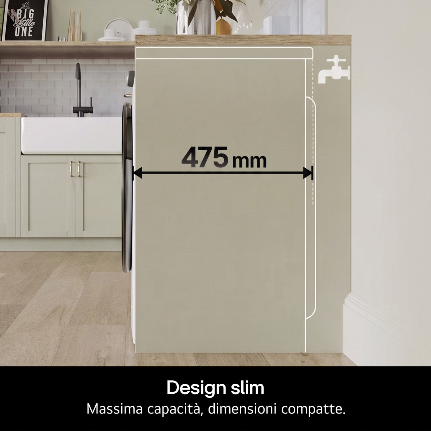 LG F2NX10S7NLB Lavatrice Slim 7 kg Classe A Bianca