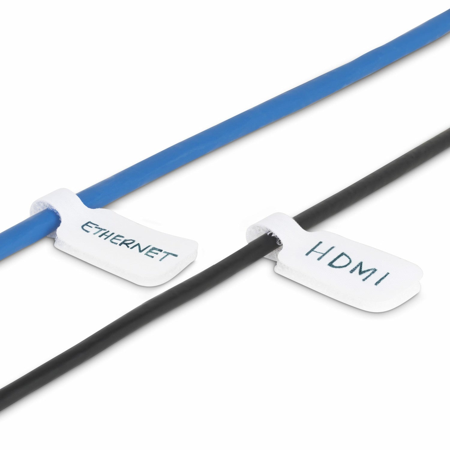 StarTech.com Etichette per cavi da 9cm, confezione da 100, bianco, Etichette per la gestione cavi con fissaggio a strappo, etichette segnacavi scrivibili