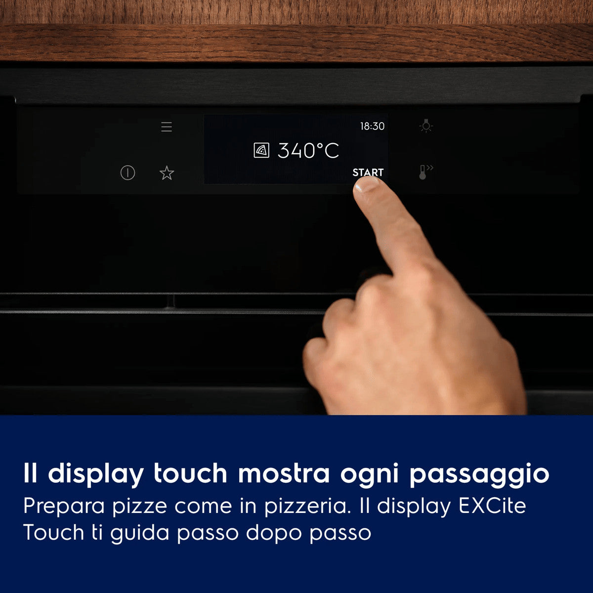 Electrolux PizzaExpert Series 700 Multifunction Oven with pyrolytic cleaning Wi-Fi connection 72 L 3490 W Nero