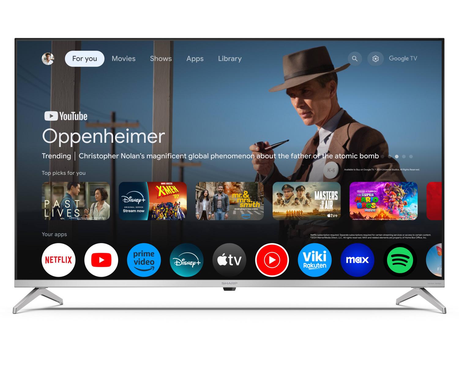 Sharp 43GP6265E TV 43 pollici 4K Ultra HD Smart TV Wi-Fi Grigio