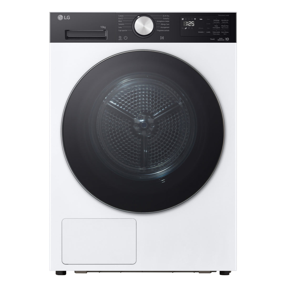 LG RNX5009TKC Asciugatrice Intelligente AI Dry 9 kg Classe B Bianco/Nero