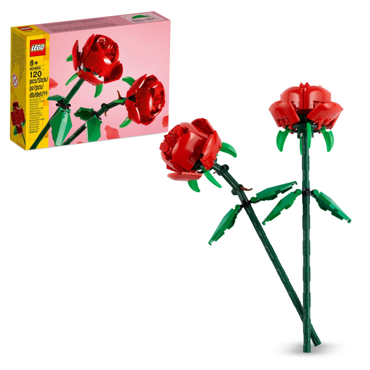 LEGO Botanicals Rose 40460 Set da Costruzione 120 Pezzi