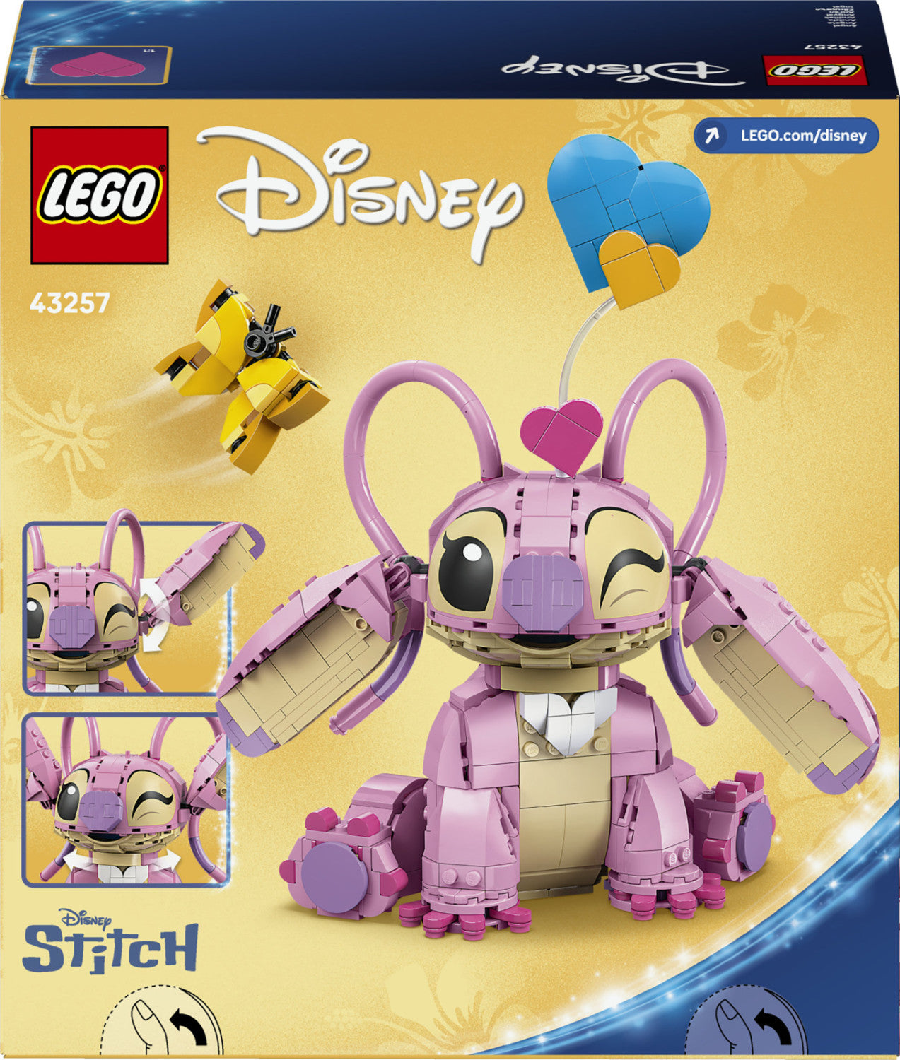 LEGO Disney Angel 43257 Set da Costruzione 784 Pezzi Lilo e Stitch 9 Anni