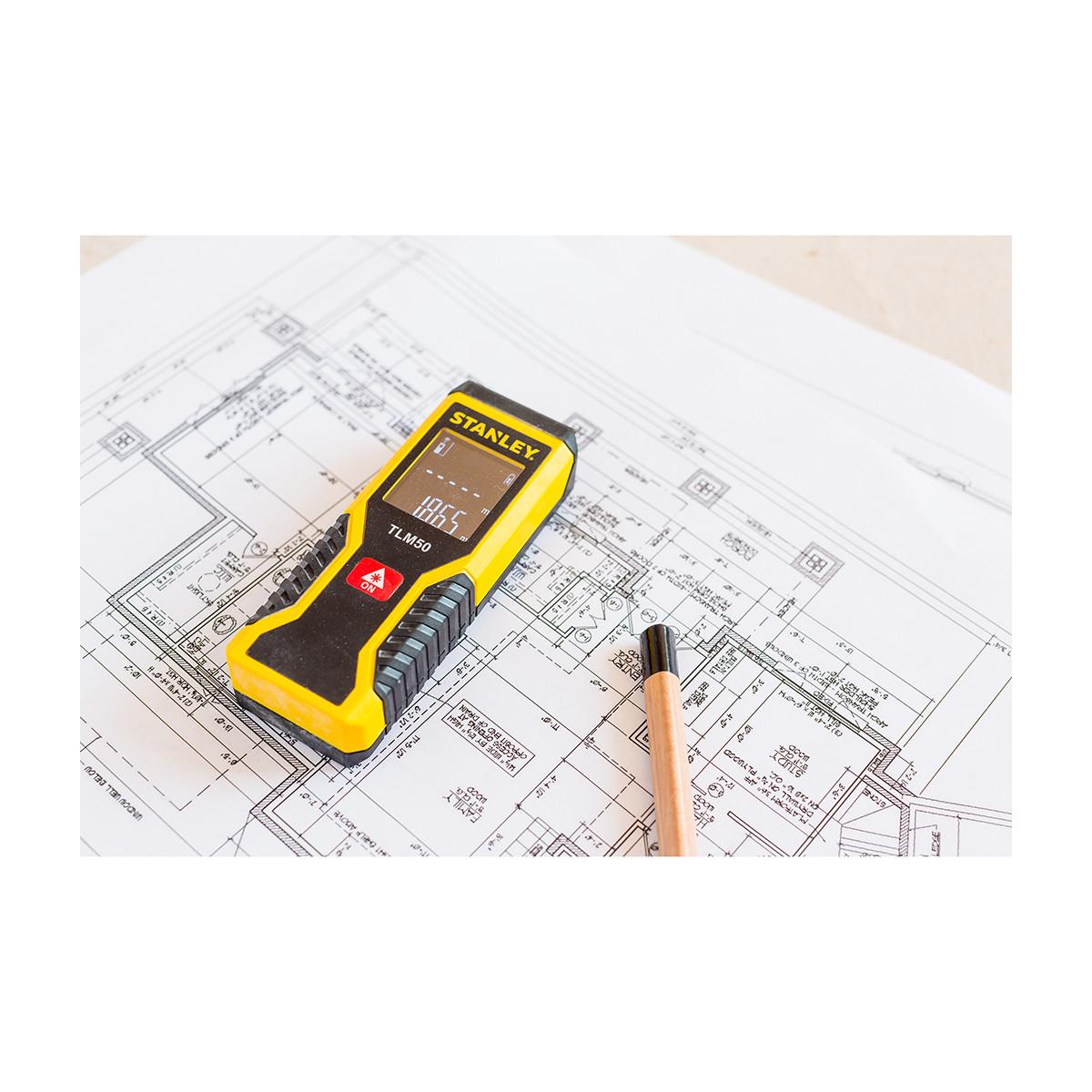 Stanley TLM50 Distanziometro laser Nero, Rosso, Giallo 15 m