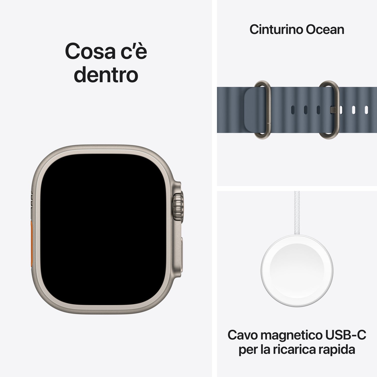 Apple Watch Ultra 3 GPS Cellular 49mm Cassa Titanio with Anchor Blue Ocean Band