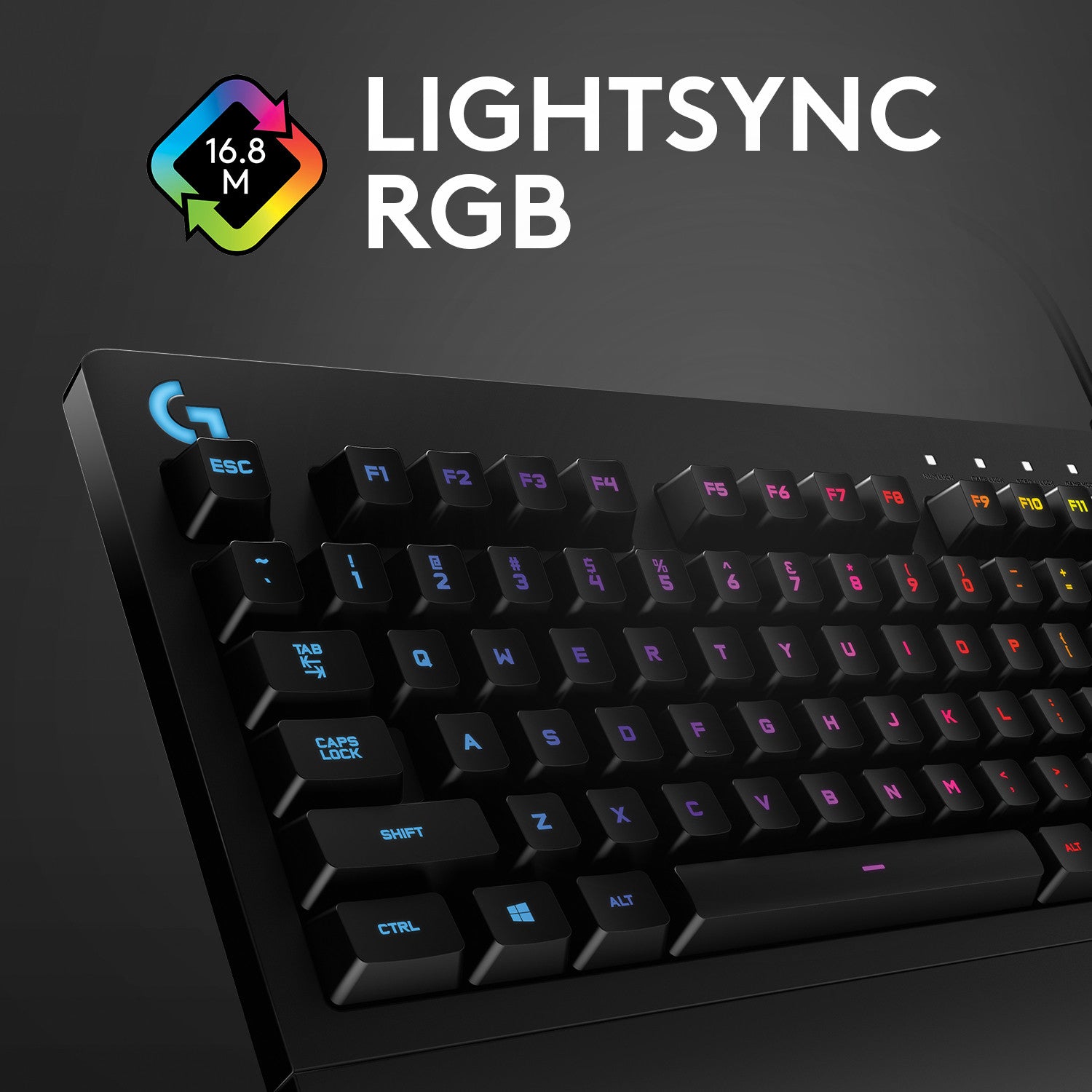 Logitech G Logitech G213 Prodigy Tastiera Gaming Cablata, LIGHTSYNC RGB, Tasti Retroilluminati, Resistente Agli Schizzi, Tasti Personalizzabili, Controlli Dedicati Multimediali, QWERTY Layout Italiano, Nero