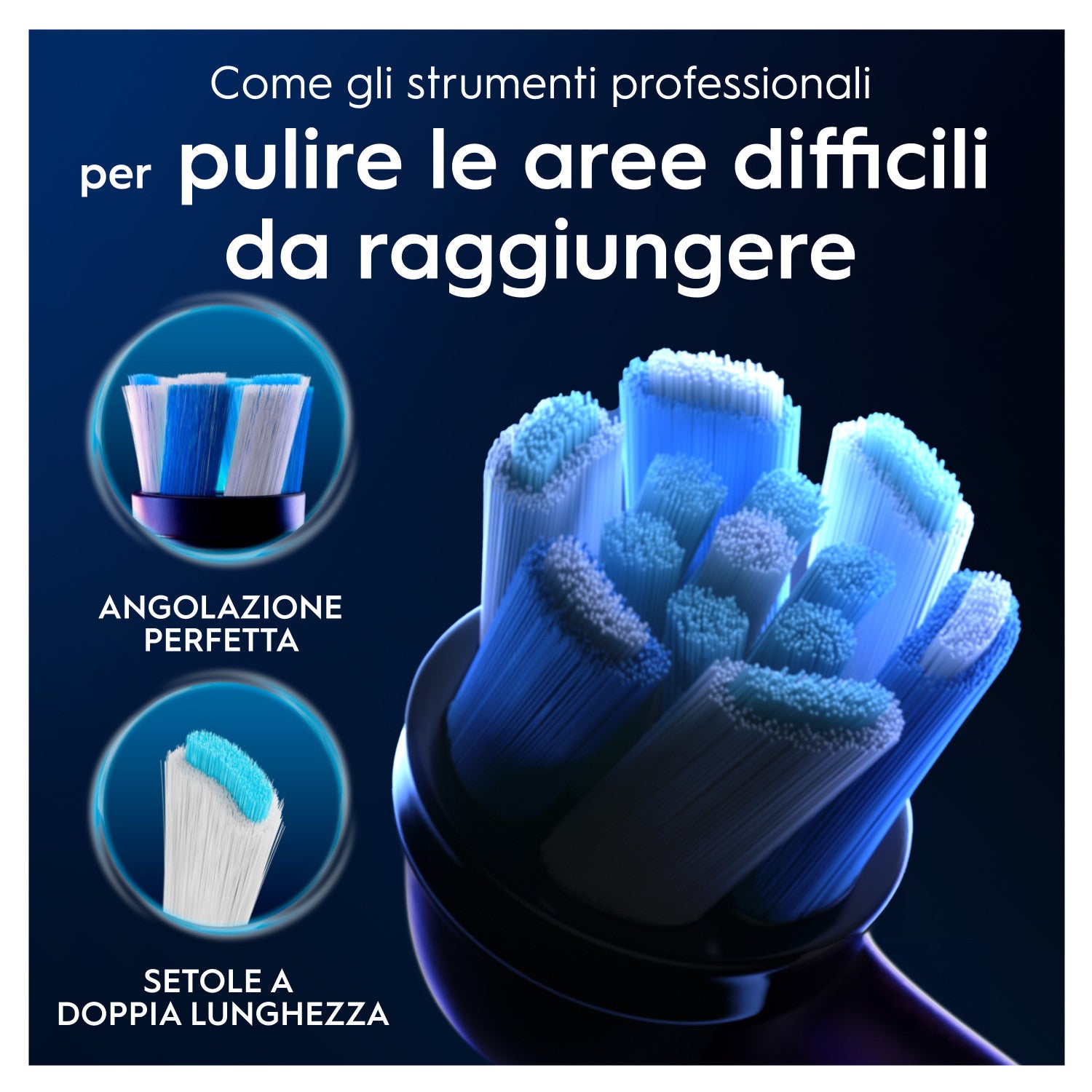 Oral-B Testine di Ricambio iO Series Ultimate Clean Black, testine rotonde di ricambio originali, con setole CrissCross per pulizia e rimozione della placca avanzate e in profondità, 3