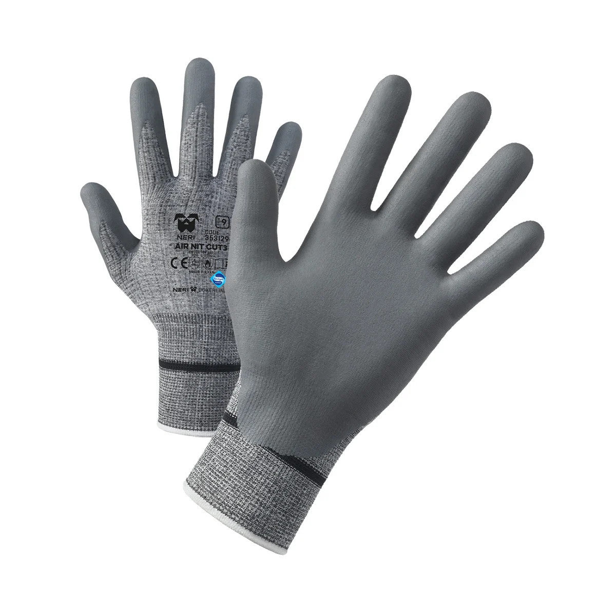 Neri Safety Guanti Antitaglio 336 Nitcut Calibro 13 Poliestere Fibra Di Acciaio Palmo In Nitrile Touch Screen Tg11 Conf. 12 Pz