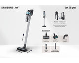 Samsung VS20T7532T1 Jet 75 pet Scopa Elettrica Senza Filo Senza Sacchetto Potenza 200W Silver