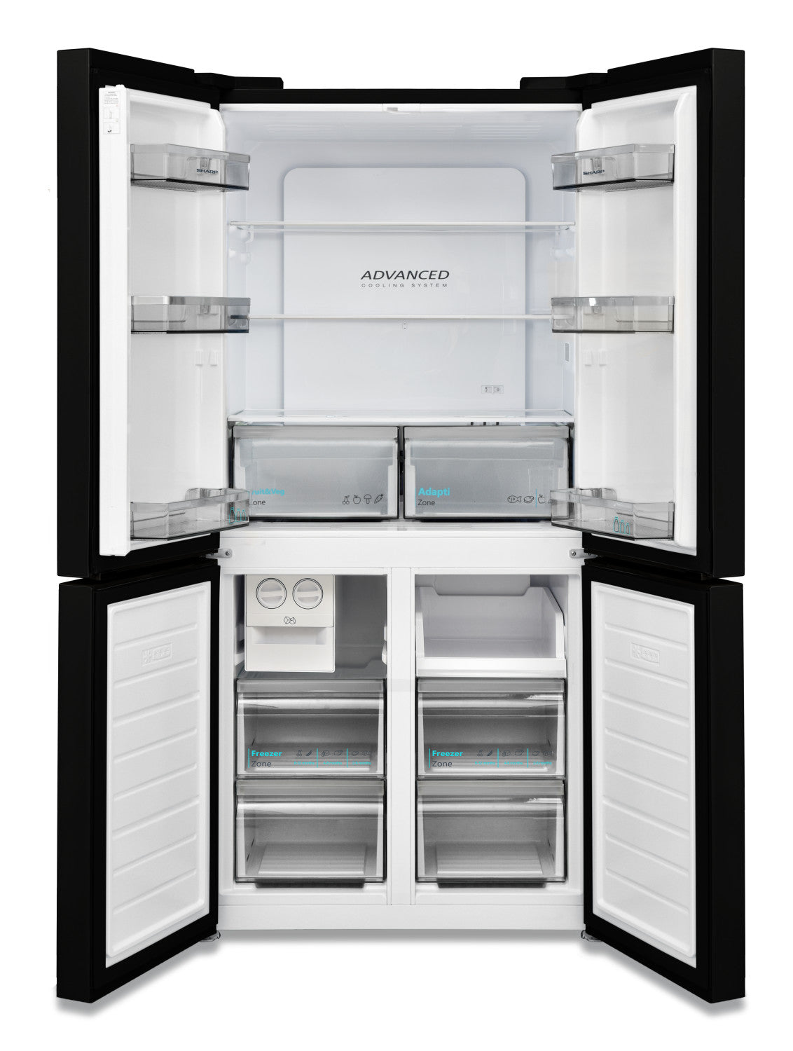Sharp SJ-NFA15IMXBE frigorifero side-by-side Libera installazione 488 L E Nero