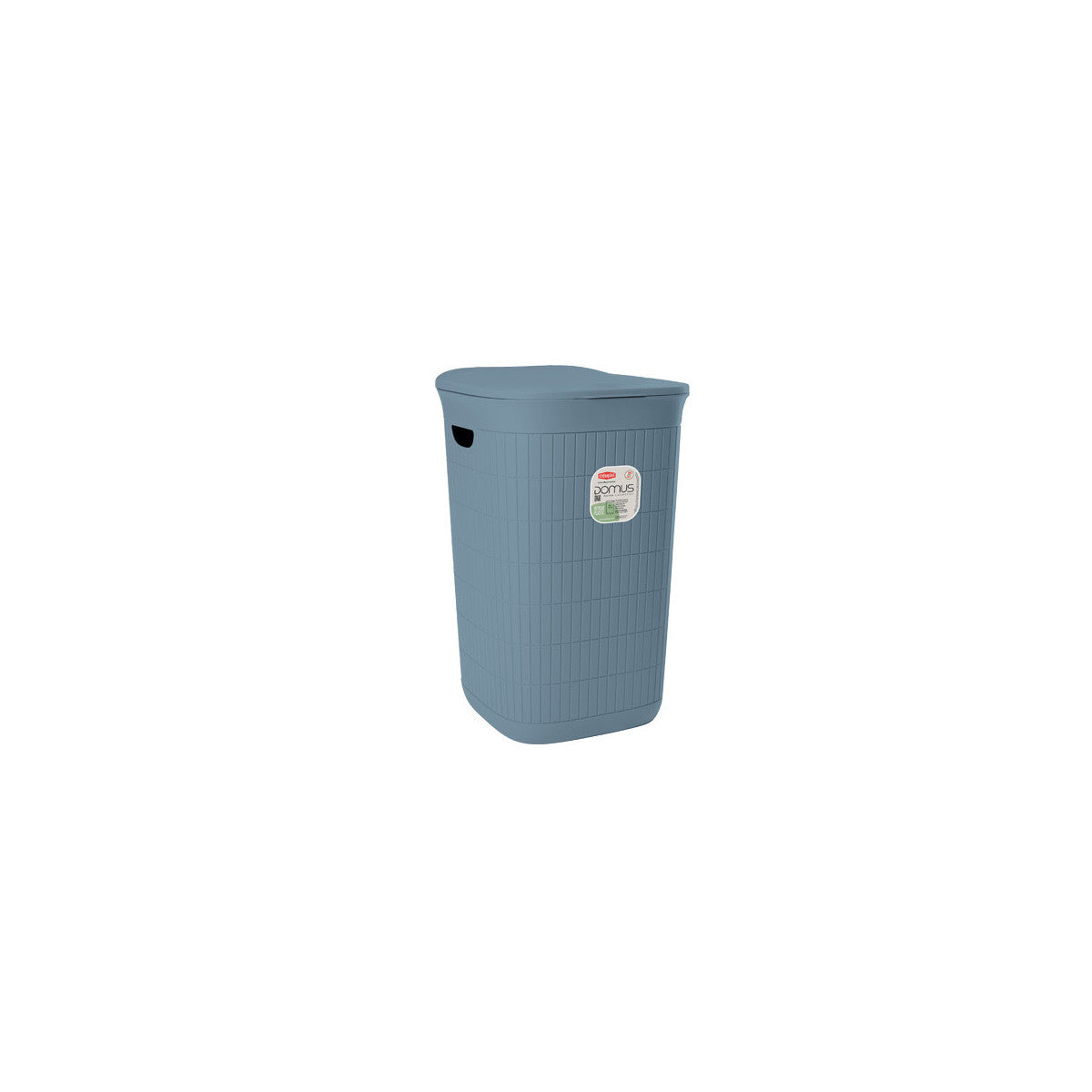 Stefanplast Portabiancheria Domus 50 lt Blu Fumoso 37x36xh56 cm in Plastica Rigenerata