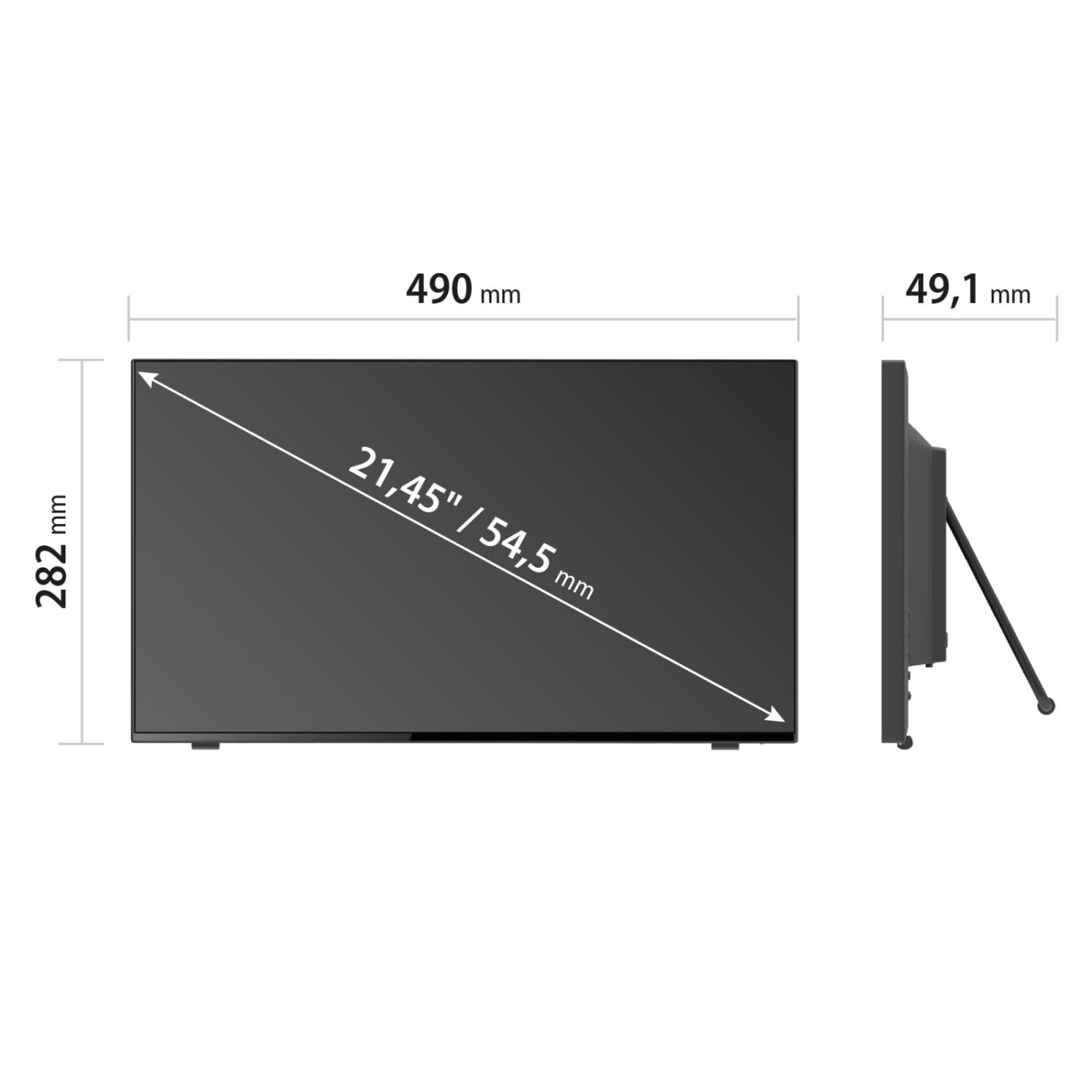 Atlantis Land A05-T22A-VHDM Monitor PC 54,5 cm (21.4") 1920 x 1080 Pixel Full HD LED Touch screen Nero
