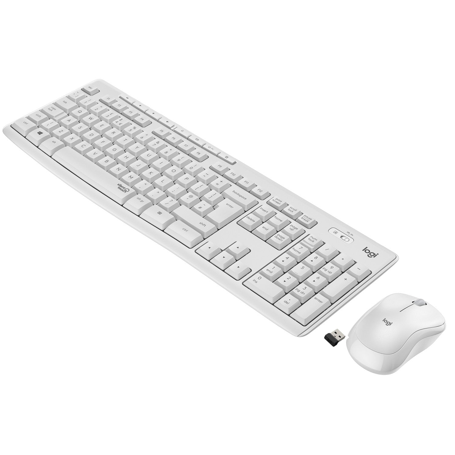 Logitech MK295 Kit Mouse e Tastiera Wireless Tecnologia Silent Touch Bianco
