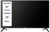 United UNLED32M10 TV 32 pollici HD, Triplo tuner DVBT2/C/S2 HEVC MAIN10, Dolby Audio, Parental Control