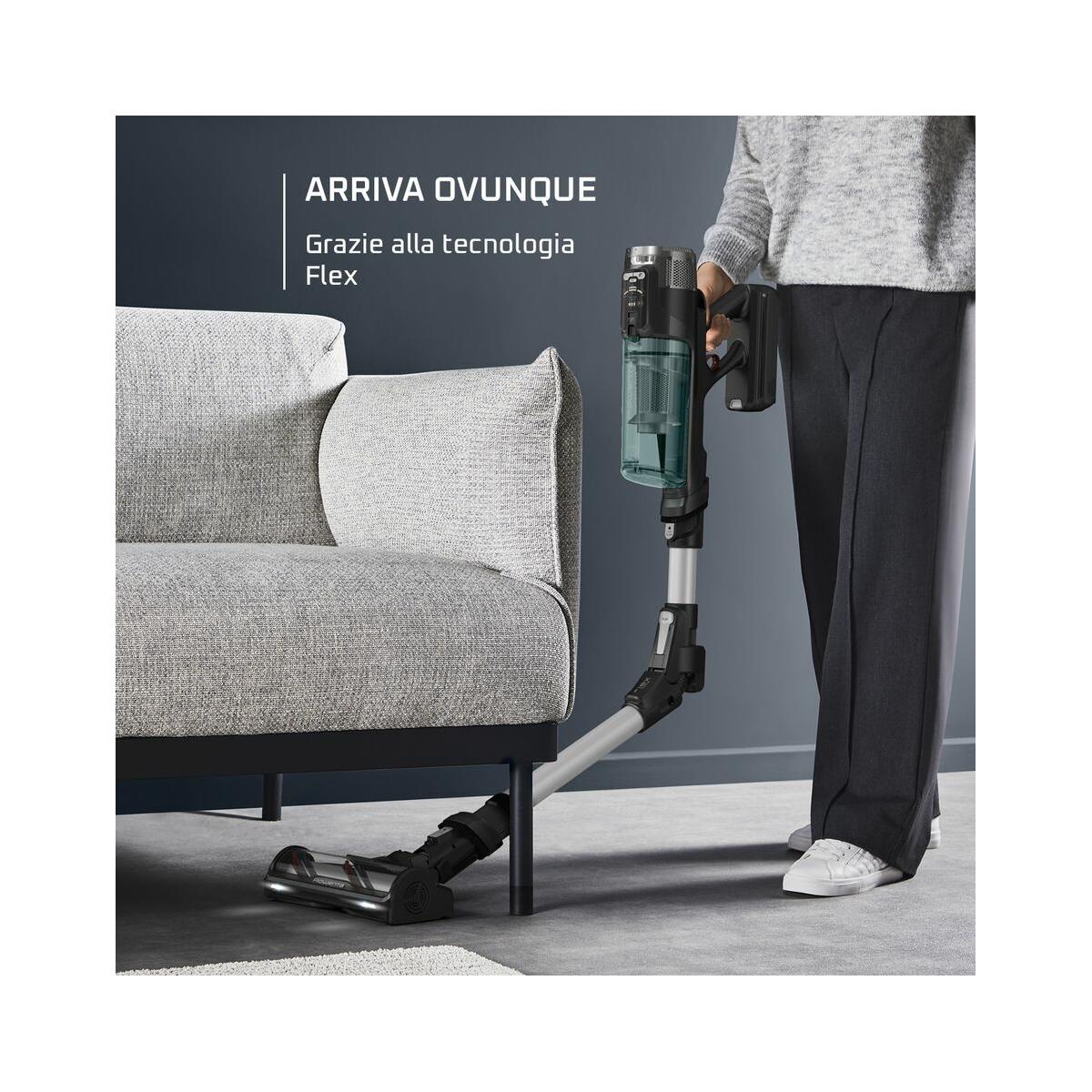 Rowenta RH9A32 Aspirapolvere a bastone 2 in 1 Batteria Secco Senza sacchetto Alluminio Verde