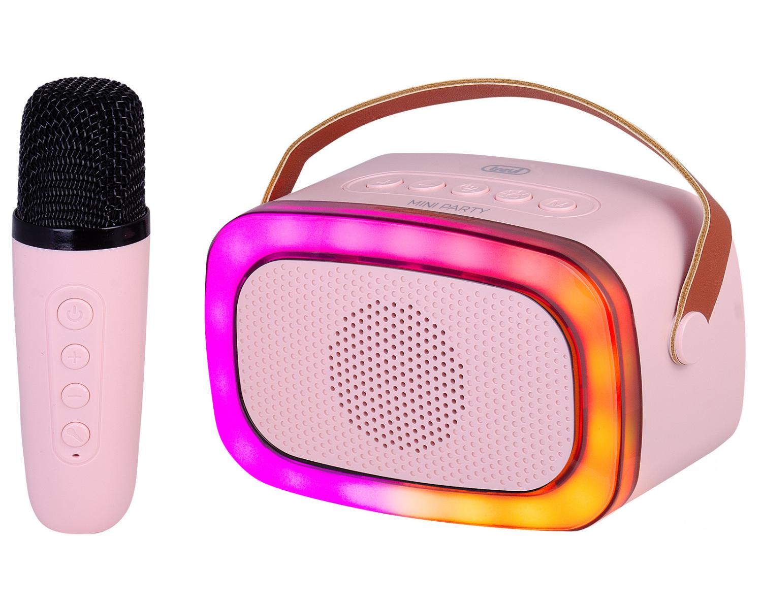 Trevi XR 8A01 MINIPARTY Altoparlante Karaoke Bluetooth Rosa