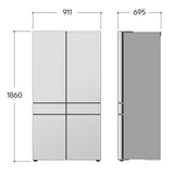LG InstaView GMVW50DDMB Frigorifero French Door Multidoor Classe D Metal Sorbet