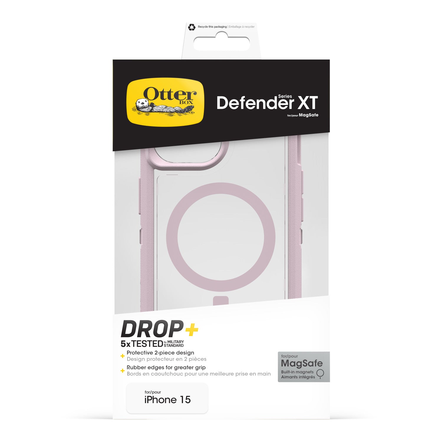 OtterBox Defender XT Clear per MagSafe Series per Apple iPhone 16e/15/14/13, Mountain Frost
