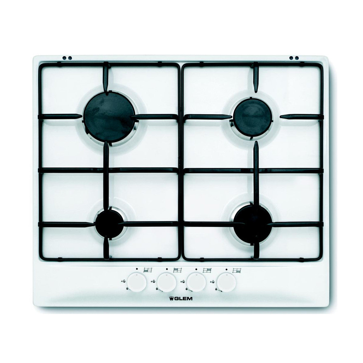Glem Gas GT64WH piano cottura Bianco Da incasso 60 cm 4 Fornelli