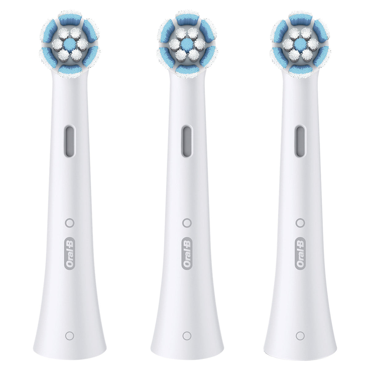Oral-B Testine di Ricambio iO Gentle Care, testine rotonde originali, setole angolate per una rimozione più profonda della placca, testina più morbida, adatte a gengive sensibili, 3