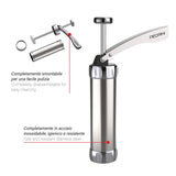 Pedrini Siringa Per Biscotti In Acciaio Inox Con 13 Dischi E 8 Beccucci