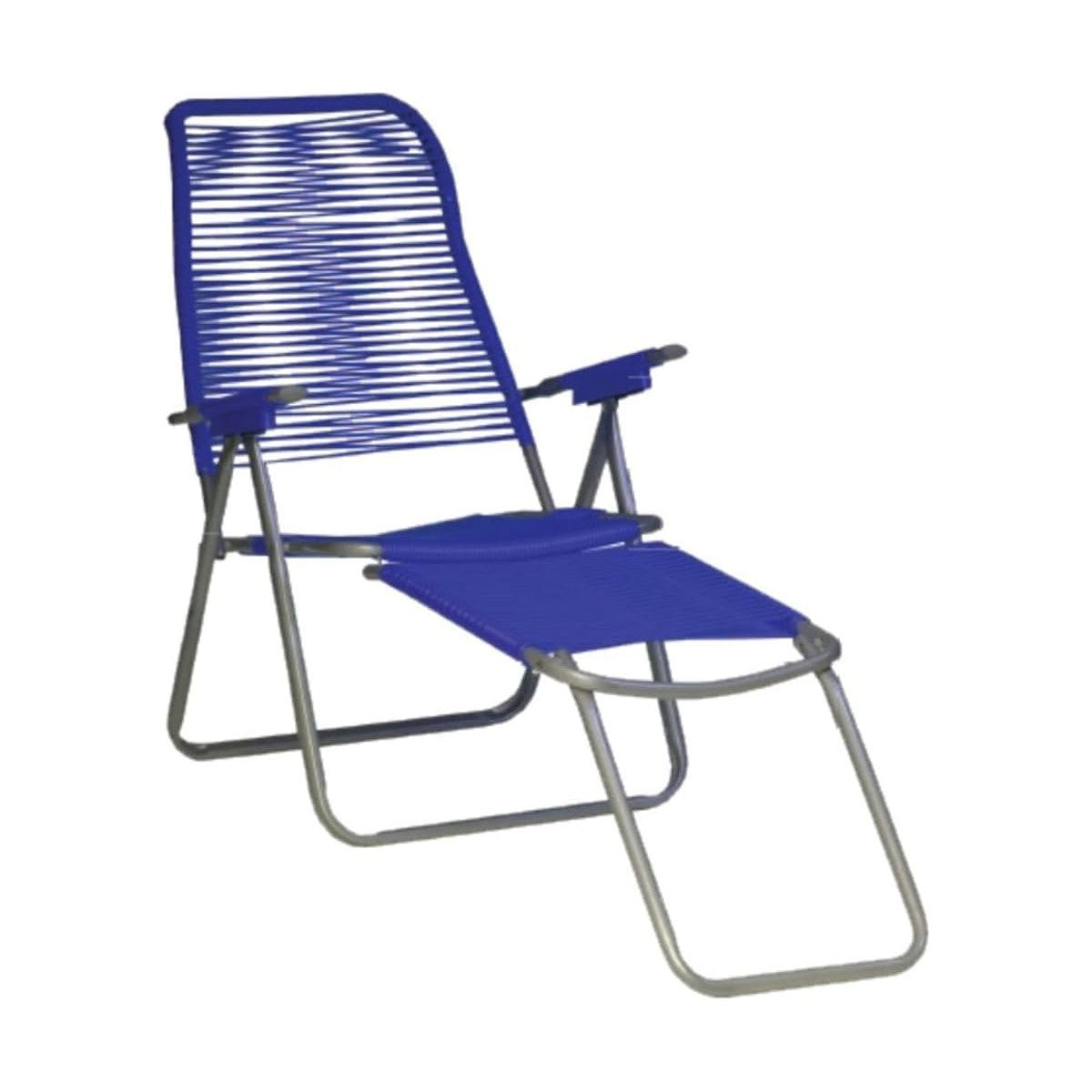 Sedia Sdraio con Poggiapiedi Metal F.A.R. Cordonata Pieghevole Tortora in Ferro e PVC